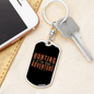 Hunting The Real Adventure Keychain Stainless Steel or 18k Gold Dog Tag Keyring-Express Your Love Gifts