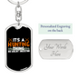 Hunting Thing Alright Keychain Stainless Steel or 18k Gold Dog Tag Keyring-Express Your Love Gifts