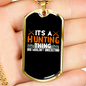 Hunting Thing Alright Necklace Stainless Steel or 18k Gold Dog Tag 24" Chain-Express Your Love Gifts