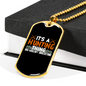Hunting Thing Alright Necklace Stainless Steel or 18k Gold Dog Tag 24" Chain-Express Your Love Gifts
