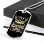 Hunting Thing Necklace Stainless Steel or 18k Gold Dog Tag 24" Chain-Express Your Love Gifts