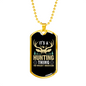 Hunting Thing Necklace Stainless Steel or 18k Gold Dog Tag 24" Chain-Express Your Love Gifts