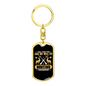 Hunting Tomorrow Keychain Stainless Steel or 18k Gold Dog Tag Keyring-Express Your Love Gifts