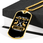 Hunting Tomorrow Necklace Stainless Steel or 18k Gold Dog Tag 24" Chain-Express Your Love Gifts