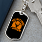 Hunting Tourism Antlers Keychain Stainless Steel or 18k Gold Dog Tag Keyring-Express Your Love Gifts