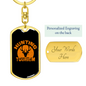 Hunting Tourism Antlers Keychain Stainless Steel or 18k Gold Dog Tag Keyring-Express Your Love Gifts