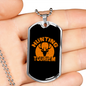 Hunting Tourism Antlers Necklace Stainless Steel or 18k Gold Dog Tag 24"-Express Your Love Gifts
