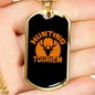 Hunting Tourism Antlers Necklace Stainless Steel or 18k Gold Dog Tag 24"-Express Your Love Gifts