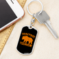 Hunting Tourism Bear Keychain Stainless Steel or 18k Gold Dog Tag Keyring-Express Your Love Gifts