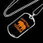Hunting Tourism Bear Necklace Stainless Steel or 18k Gold Dog Tag 24"-Express Your Love Gifts