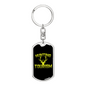 Hunting Tourism Deer Antlers Keychain Stainless Steel or 18k Gold Dog Tag Keyring-Express Your Love Gifts