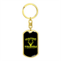 Hunting Tourism Deer Antlers Keychain Stainless Steel or 18k Gold Dog Tag Keyring-Express Your Love Gifts