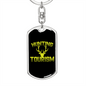 Hunting Tourism Deer Antlers Keychain Stainless Steel or 18k Gold Dog Tag Keyring-Express Your Love Gifts