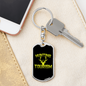 Hunting Tourism Deer Antlers Keychain Stainless Steel or 18k Gold Dog Tag Keyring-Express Your Love Gifts