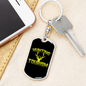 Hunting Tourism Deer Antlers Keychain Stainless Steel or 18k Gold Dog Tag Keyring-Express Your Love Gifts