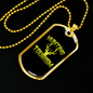 Hunting Tourism Deer Antlers Necklace Stainless Steel or 18k Gold Dog Tag 24"-Express Your Love Gifts