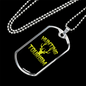 Hunting Tourism Deer Antlers Necklace Stainless Steel or 18k Gold Dog Tag 24"-Express Your Love Gifts