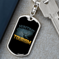 Hunting Tourism Deer Keychain Stainless Steel or 18k Gold Dog Tag Keyring-Express Your Love Gifts