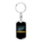 Hunting Tourism Deer Keychain Stainless Steel or 18k Gold Dog Tag Keyring-Express Your Love Gifts
