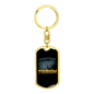 Hunting Tourism Deer Keychain Stainless Steel or 18k Gold Dog Tag Keyring-Express Your Love Gifts