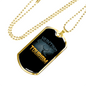 Hunting Tourism Deer Necklace Stainless Steel or 18k Gold Dog Tag 24"-Express Your Love Gifts