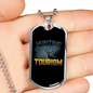 Hunting Tourism Deer Necklace Stainless Steel or 18k Gold Dog Tag 24"-Express Your Love Gifts