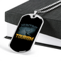 Hunting Tourism Deer Necklace Stainless Steel or 18k Gold Dog Tag 24"-Express Your Love Gifts