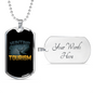 Hunting Tourism Deer Necklace Stainless Steel or 18k Gold Dog Tag 24"-Express Your Love Gifts