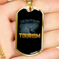 Hunting Tourism Deer Necklace Stainless Steel or 18k Gold Dog Tag 24"-Express Your Love Gifts