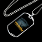 Hunting Tourism Deer Necklace Stainless Steel or 18k Gold Dog Tag 24"-Express Your Love Gifts