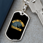 Hunting Tourism Deers Keychain Stainless Steel or 18k Gold Dog Tag Keyring-Express Your Love Gifts