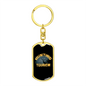 Hunting Tourism Deers Keychain Stainless Steel or 18k Gold Dog Tag Keyring-Express Your Love Gifts