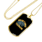 Hunting Tourism Deers Necklace Stainless Steel or 18k Gold Dog Tag 24"-Express Your Love Gifts