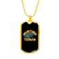 Hunting Tourism Deers Necklace Stainless Steel or 18k Gold Dog Tag 24"-Express Your Love Gifts