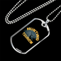 Hunting Tourism Deers Necklace Stainless Steel or 18k Gold Dog Tag 24"-Express Your Love Gifts