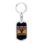 Hunting Tourism Skull Hunter'S Keychain Gift Stainless Steel or 18k Gold Dog Tag Keyring-Express Your Love Gifts
