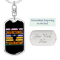 Hunting Tourism Skull Hunter'S Keychain Gift Stainless Steel or 18k Gold Dog Tag Keyring-Express Your Love Gifts
