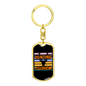 Hunting Tourism Skull Hunter'S Keychain Gift Stainless Steel or 18k Gold Dog Tag Keyring-Express Your Love Gifts
