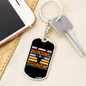 Hunting Tourism Skull Hunter'S Keychain Gift Stainless Steel or 18k Gold Dog Tag Keyring-Express Your Love Gifts