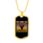 Hunting Tourism Skull Necklace Stainless Steel or 18k Gold Dog Tag 24"-Express Your Love Gifts