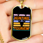 Hunting Tourism Skull Necklace Stainless Steel or 18k Gold Dog Tag 24"-Express Your Love Gifts