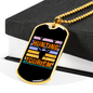 Hunting Tourism Skull Necklace Stainless Steel or 18k Gold Dog Tag 24"-Express Your Love Gifts