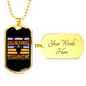 Hunting Tourism Skull Necklace Stainless Steel or 18k Gold Dog Tag 24"-Express Your Love Gifts