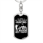 Hunting Wife Best Throphy Keychain Stainless Steel or 18k Gold Dog Tag Keyring-Express Your Love Gifts