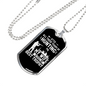 Hunting Wife Best Throphy Necklace Stainless Steel or 18k Gold Dog Tag 24" Chain-Express Your Love Gifts