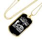 Hunting Wife Best Throphy Necklace Stainless Steel or 18k Gold Dog Tag 24" Chain-Express Your Love Gifts