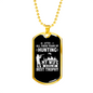 Hunting Wife Best Throphy Necklace Stainless Steel or 18k Gold Dog Tag 24" Chain-Express Your Love Gifts