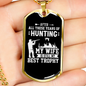 Hunting Wife Best Throphy Necklace Stainless Steel or 18k Gold Dog Tag 24" Chain-Express Your Love Gifts