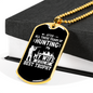 Hunting Wife Best Throphy Necklace Stainless Steel or 18k Gold Dog Tag 24" Chain-Express Your Love Gifts