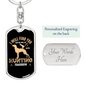 Hunting Will Find You Keychain Stainless Steel or 18k Gold Dog Tag Keyring-Express Your Love Gifts